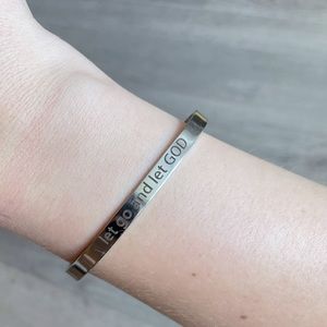 Pink Box - Stainless Steel Engraved Cuff Bracelet